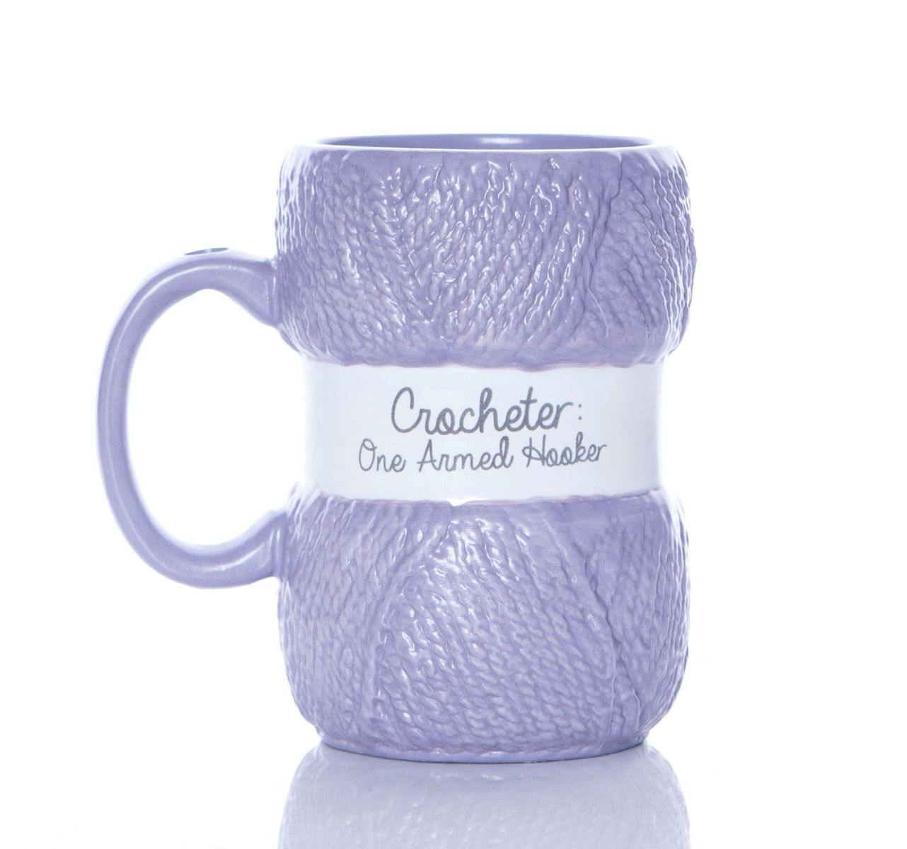 Crochet Mug - One Armed Hooker - TwoBeeps.co.uk