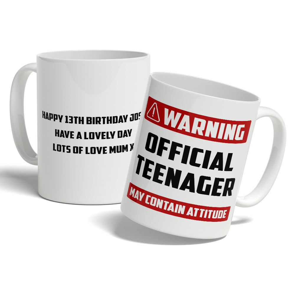 Personalised Official Teenager Mug - TwoBeeps.co.uk