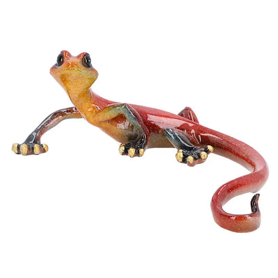 Speckled Gecko Lizard Resin Wall Shed Sculpture