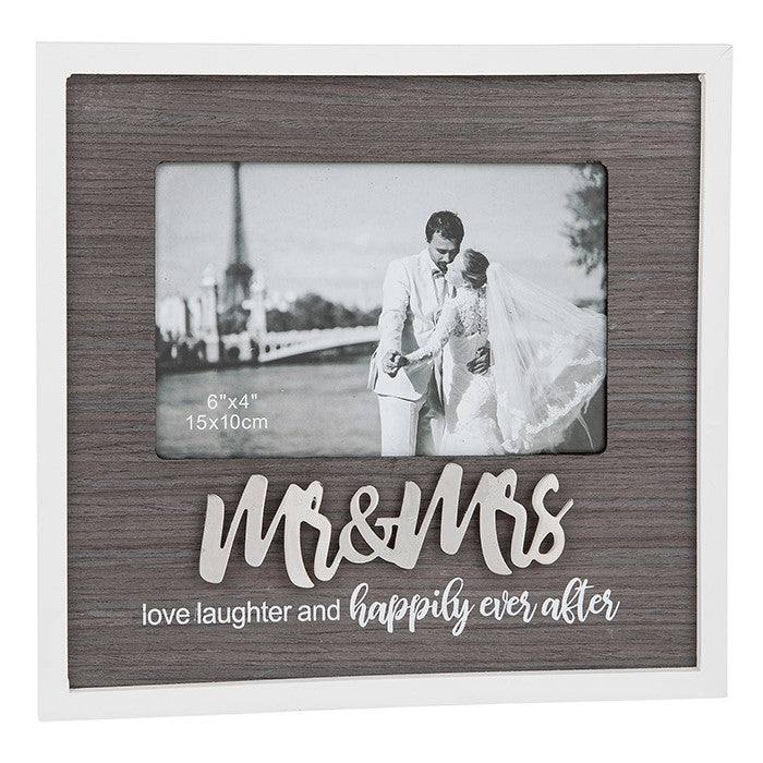 Stylish Script Photo Frame Mr & Mrs - TwoBeeps.co.uk