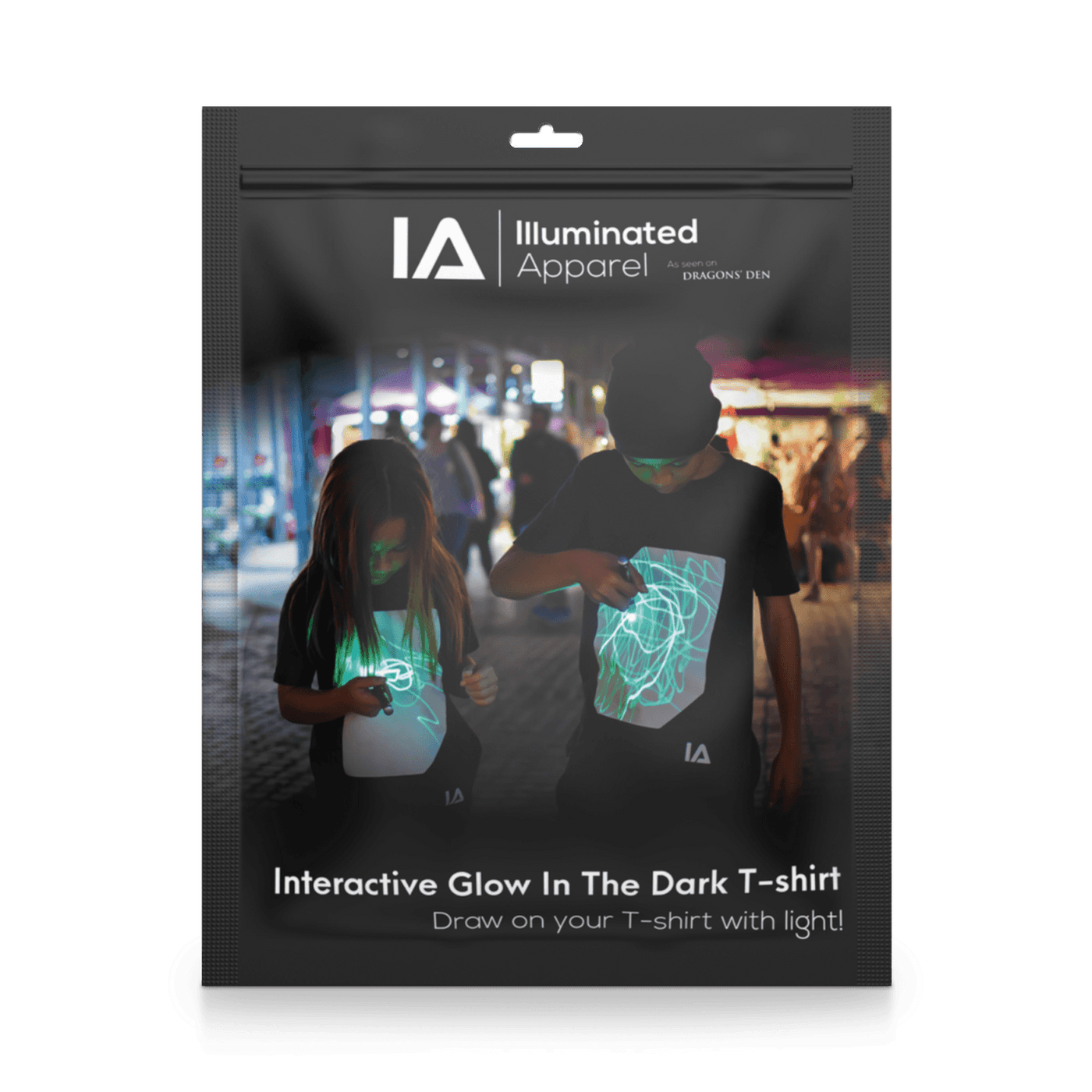 Super Green Glow Black Tee Shirt - Unisex Kids - TwoBeeps.co.uk