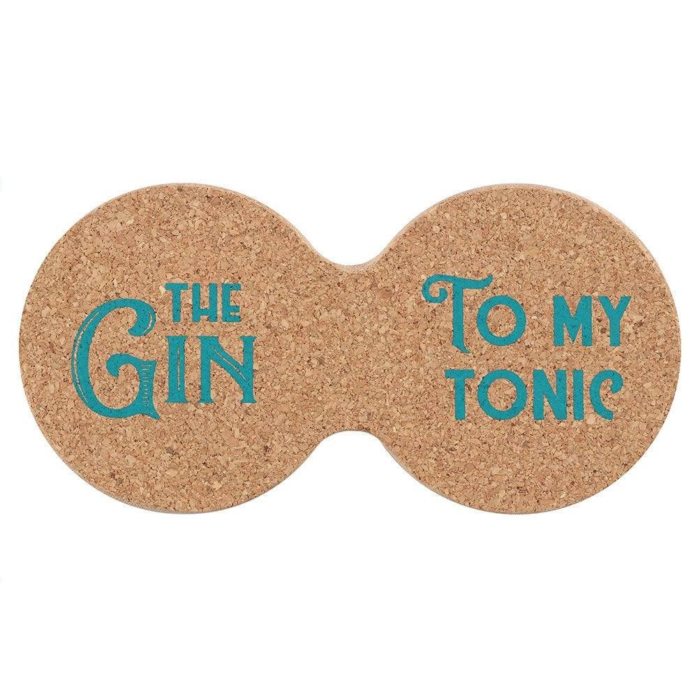 The Gin to my Tonic Cork Double Coaster - TwoBeeps.co.uk