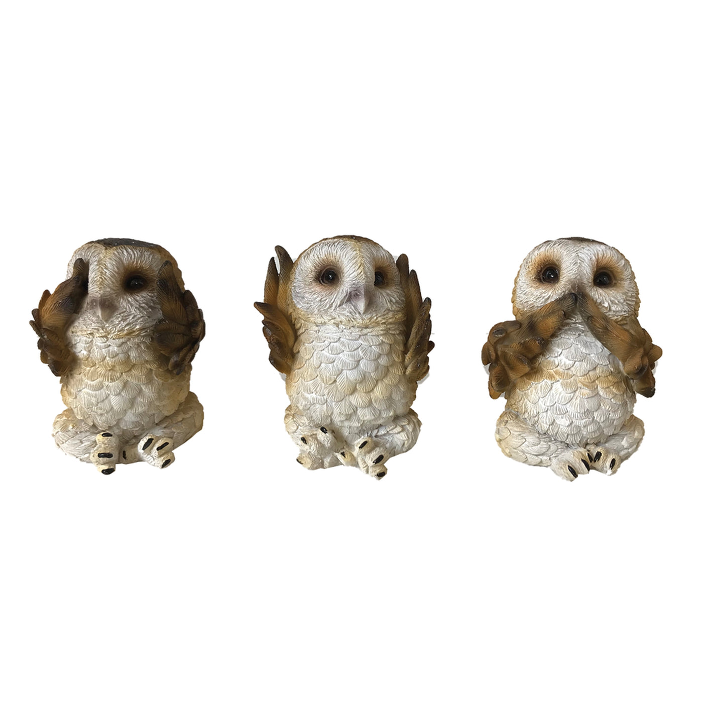 Three Wise Brown Owls 7.5cm Ornament
