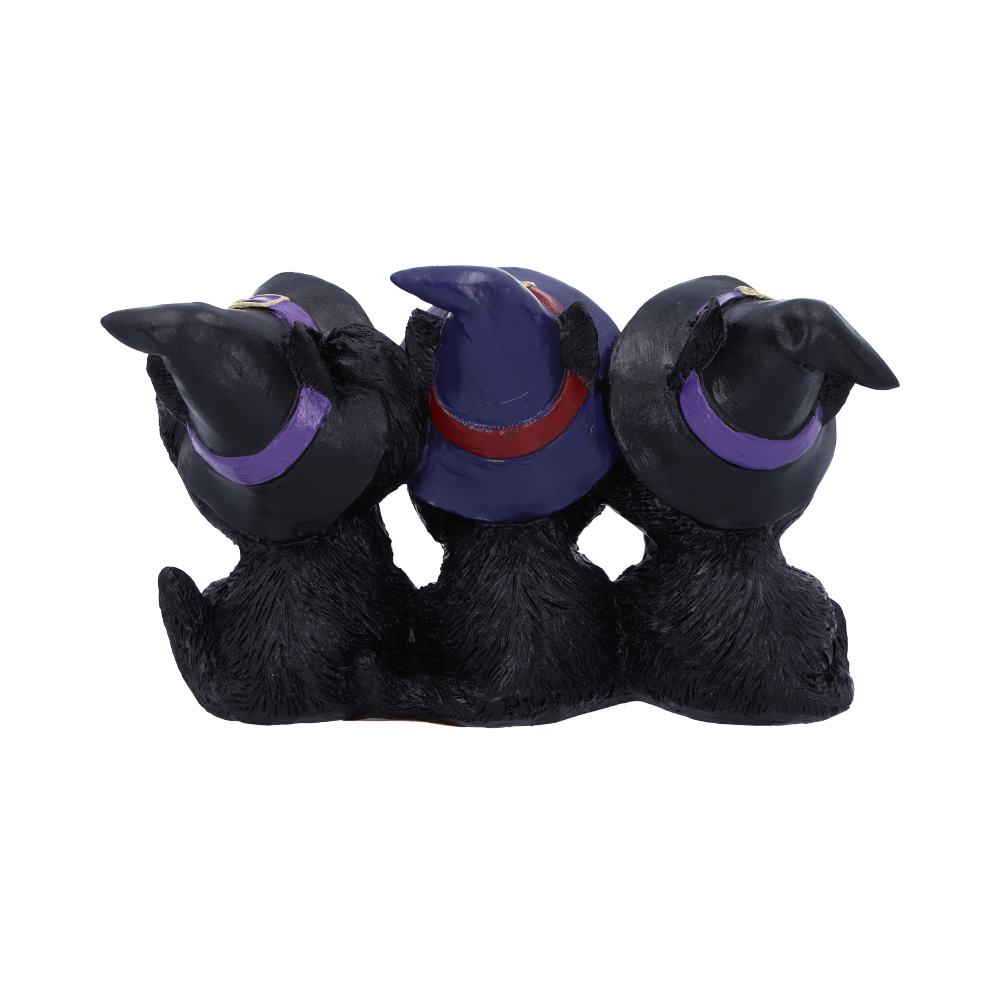 Three Wise Black Cats 11.5cm Ornament