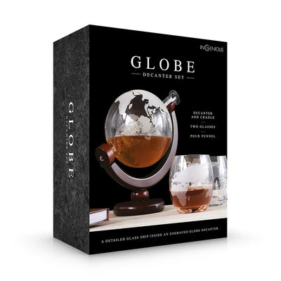 Globe Decanter with Glasses Set - TwoBeeps.co.uk