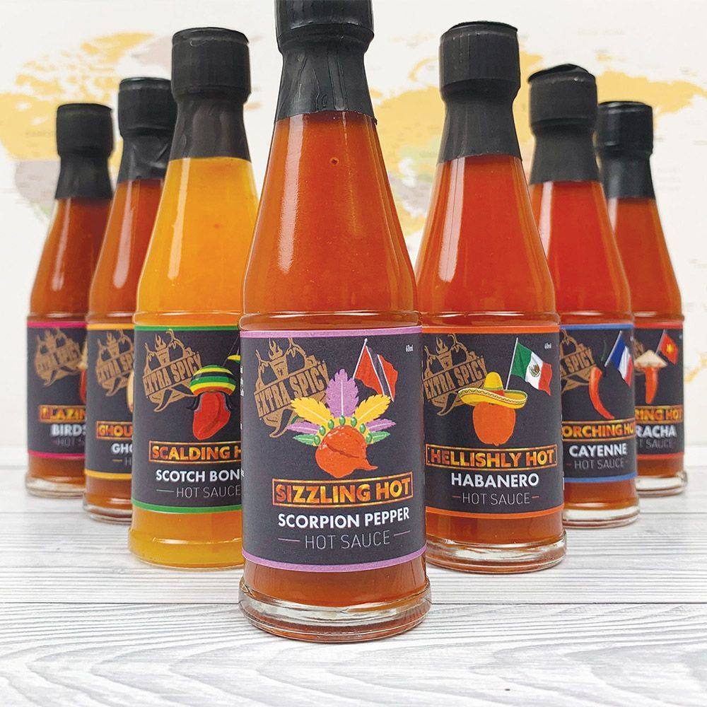 Chilli Traveler - 7 Bottle Hot Sauce Pack - TwoBeeps.co.uk