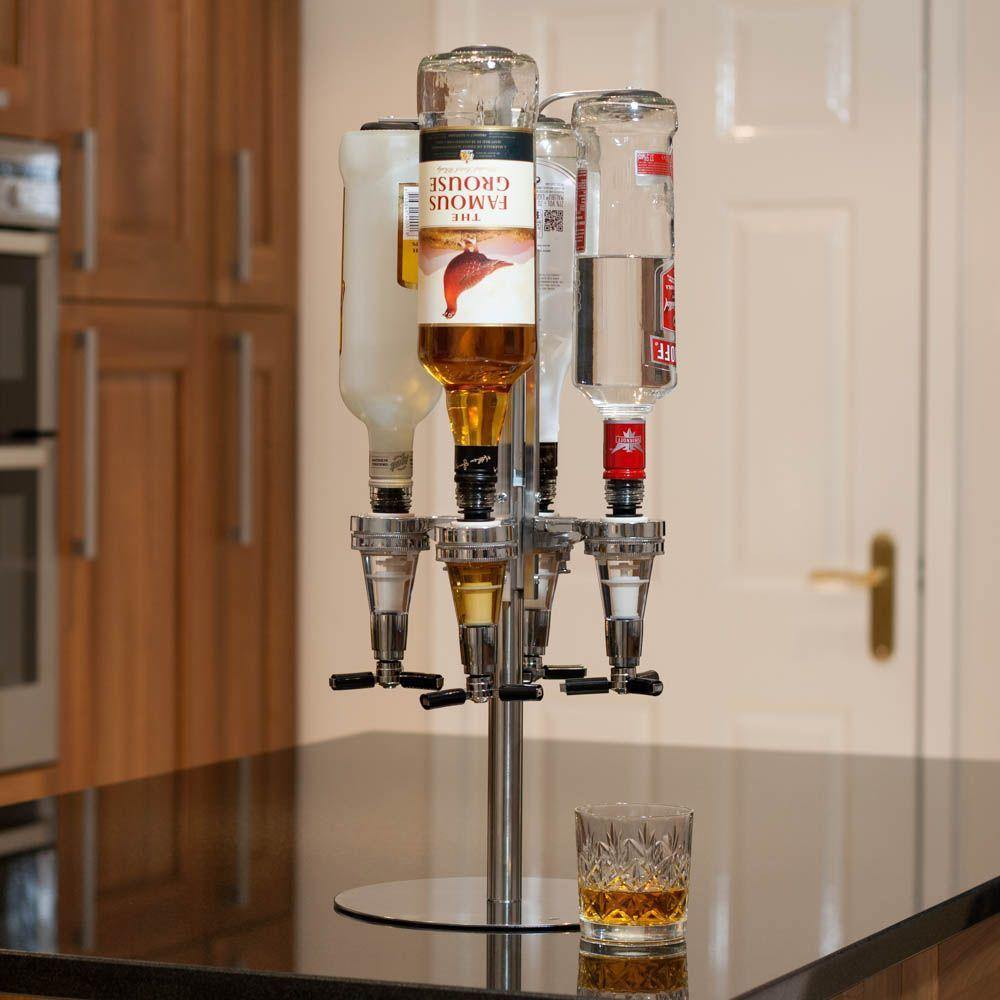 Four Bottle Bar Optic Drinks Dispenser - TwoBeeps.co.uk