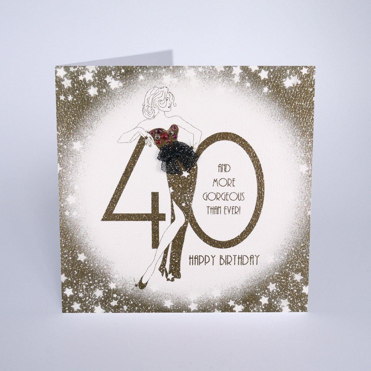 40 And You Don't Look A Day Over Fabulous - Birthday Card - TwoBeeps.co.uk